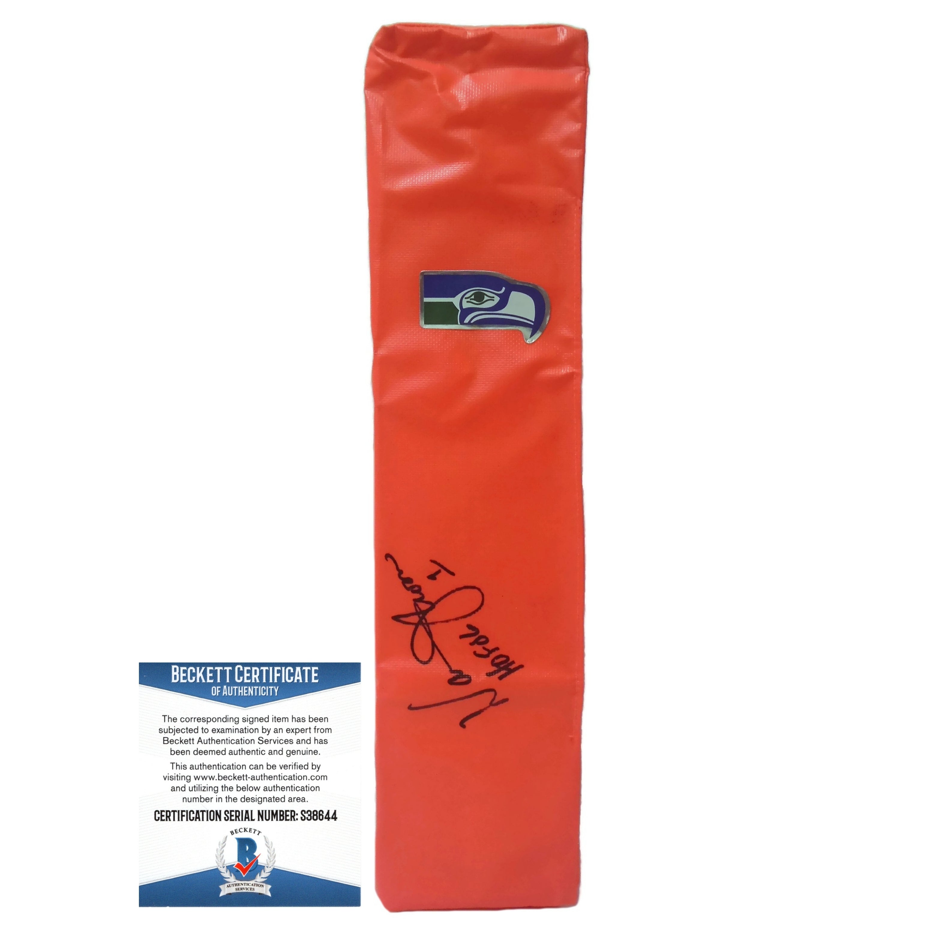 Warren Moon autographed football – full view – Beckett COA