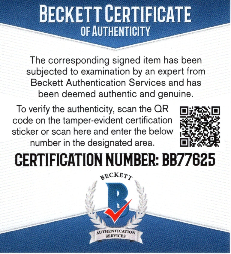 Will Borgen auto photo – authentication sticker – Beckett COA