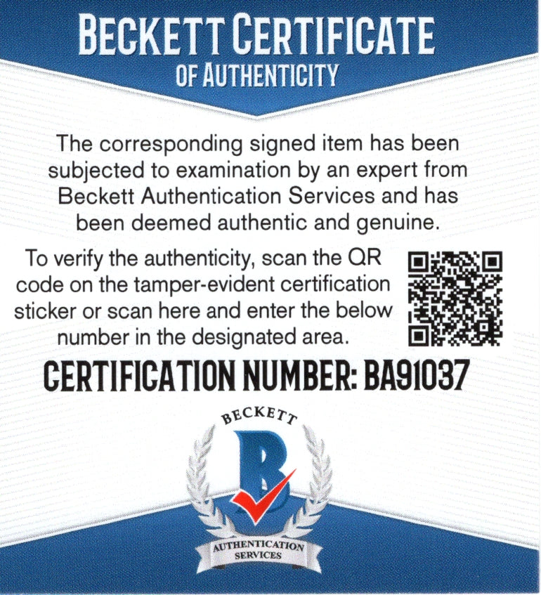 Yo-Yo photo autograph – angled display – Beckett COA