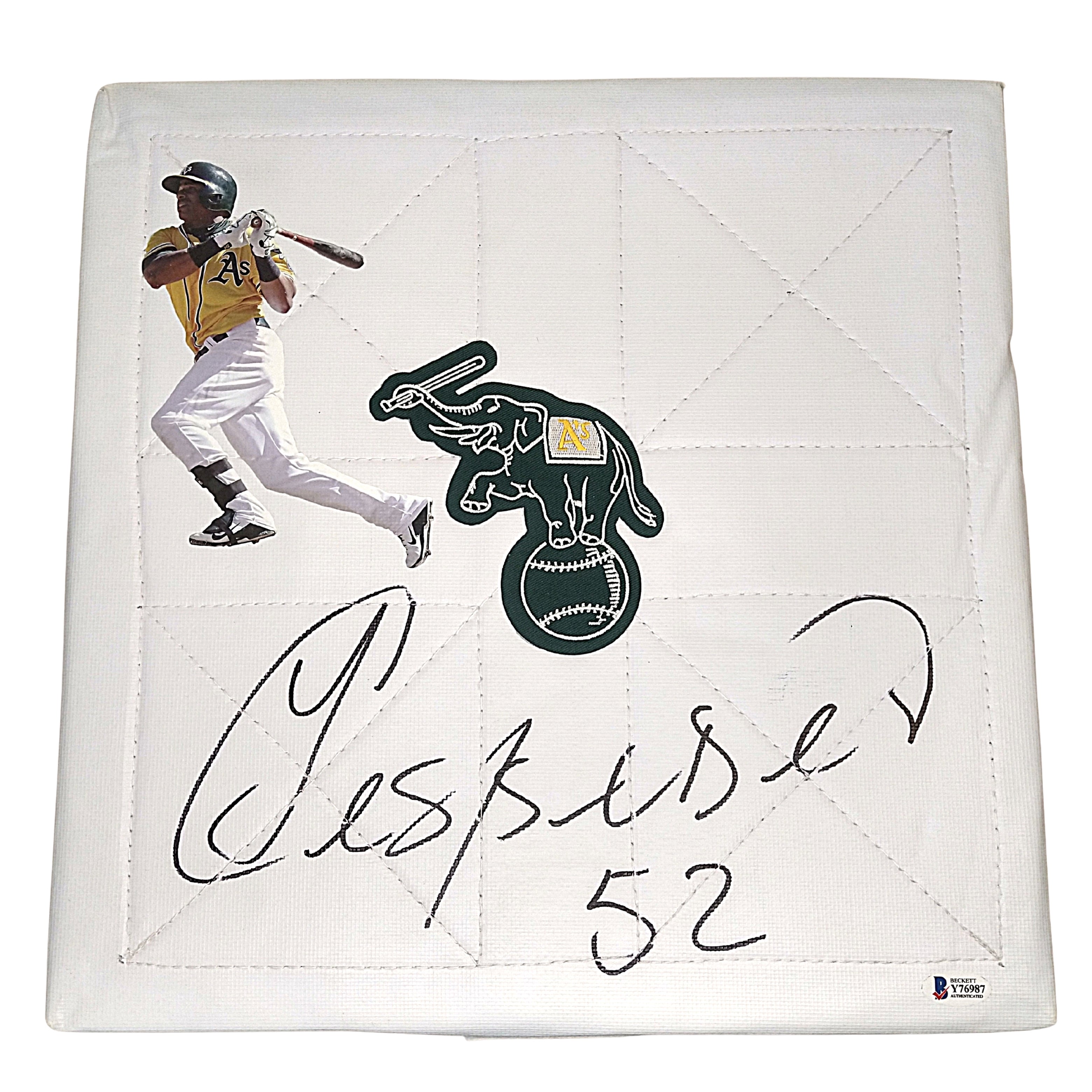 Yoenis Cespedes auto baseball – authentication sticker – Beckett COA