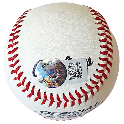 Baseballs- Autographed- Ryan Pepiot Signed Baseball, Tampa Bay Rays, Los Angeles Dodgers, Beckett Authentic COA QR Code