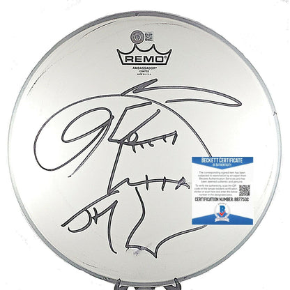 Wrestling- Autographed- Jeff Hardy AEW Signed 12" Remo Drumhead with Self Portrait Sketch Beckett Authentic Auto with COA 