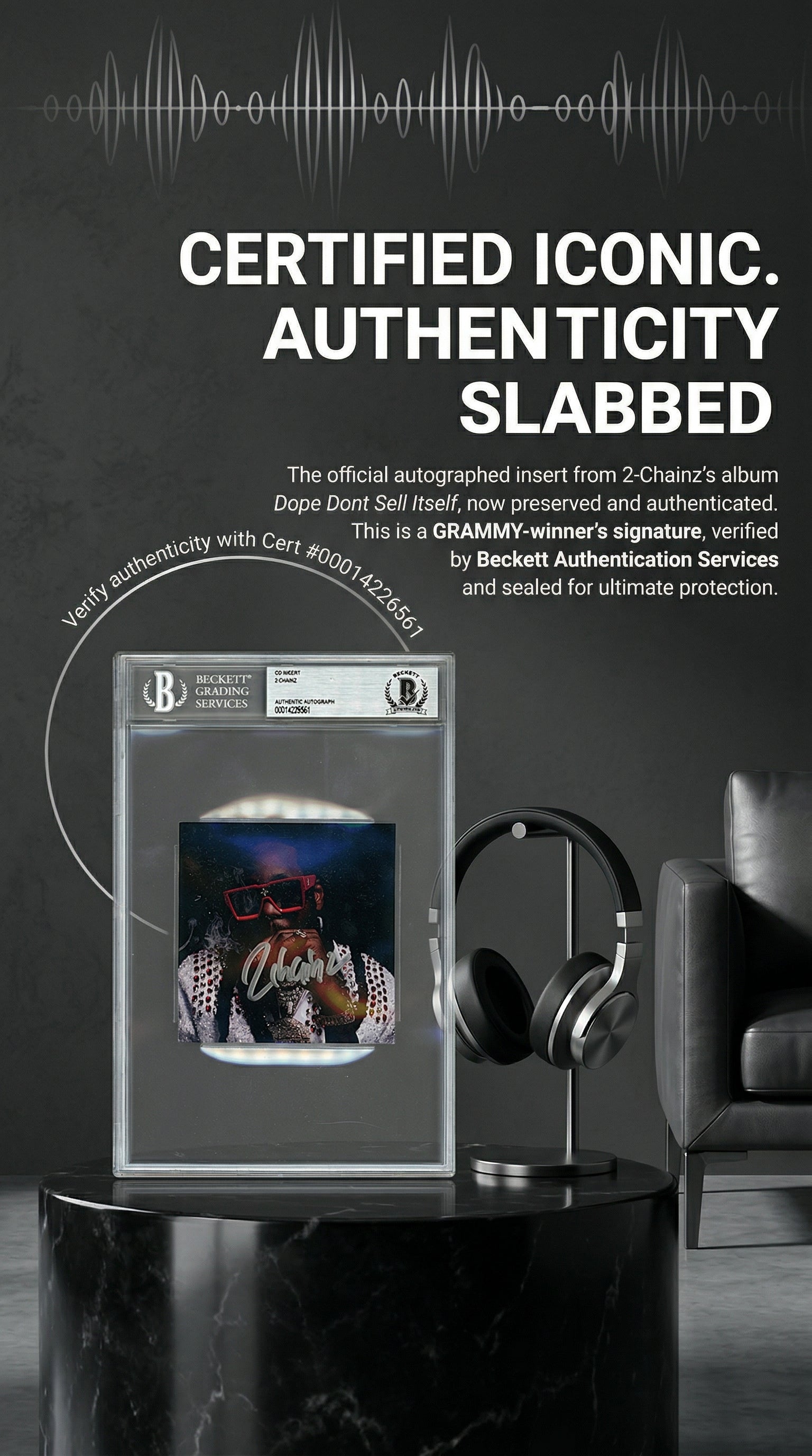 2-Chainz Autographed Dope Dont Sell Itself Cd Album Insert Slabbed - Beckett Authentication