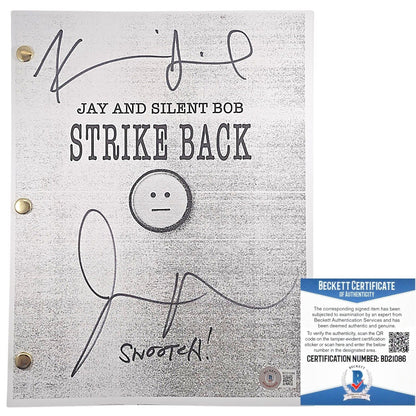 Hollywood- Autographed- Kevin Smith and Jason Mewes Duo Signed Jay and Silent Bob Strike Back Full Movie Script Beckett Authentic Auto with COA