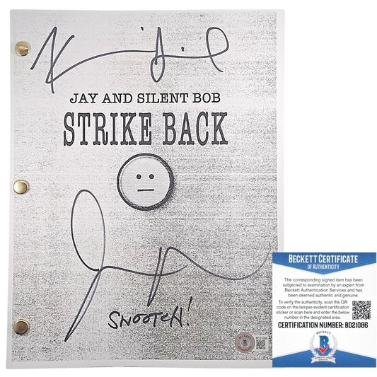 Hollywood- Autographed- Kevin Smith and Jason Mewes Duo Signed Jay and Silent Bob Strike Back Full Movie Script Beckett Authentic Auto with COA