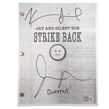 Hollywood- Autographed- Kevin Smith and Jason Mewes Duo Signed Jay and Silent Bob Strike Back Full Movie Script Beckett Authentic Auto COA