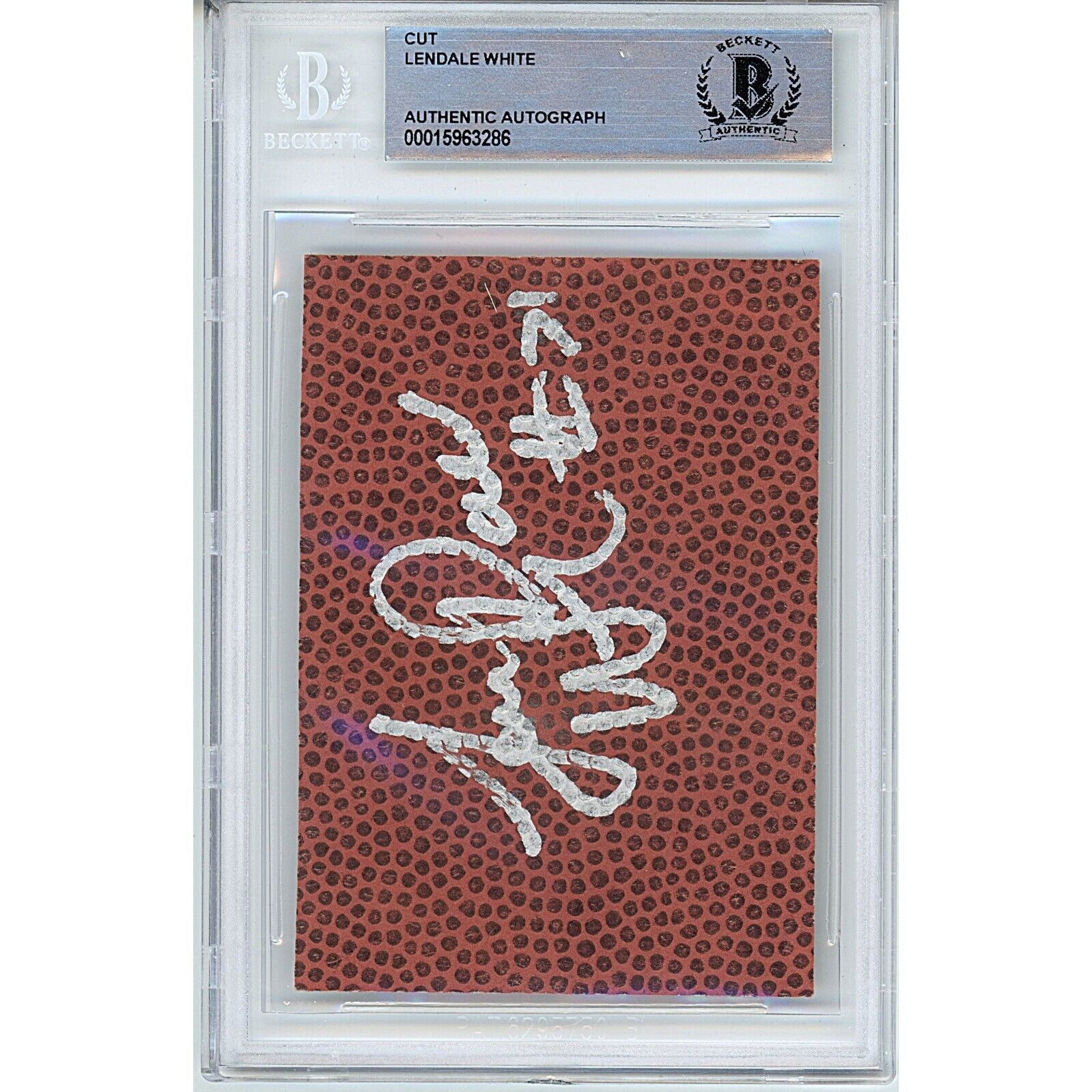 Lendale White Autographed Football Signature Signed Cut Beckett BAS