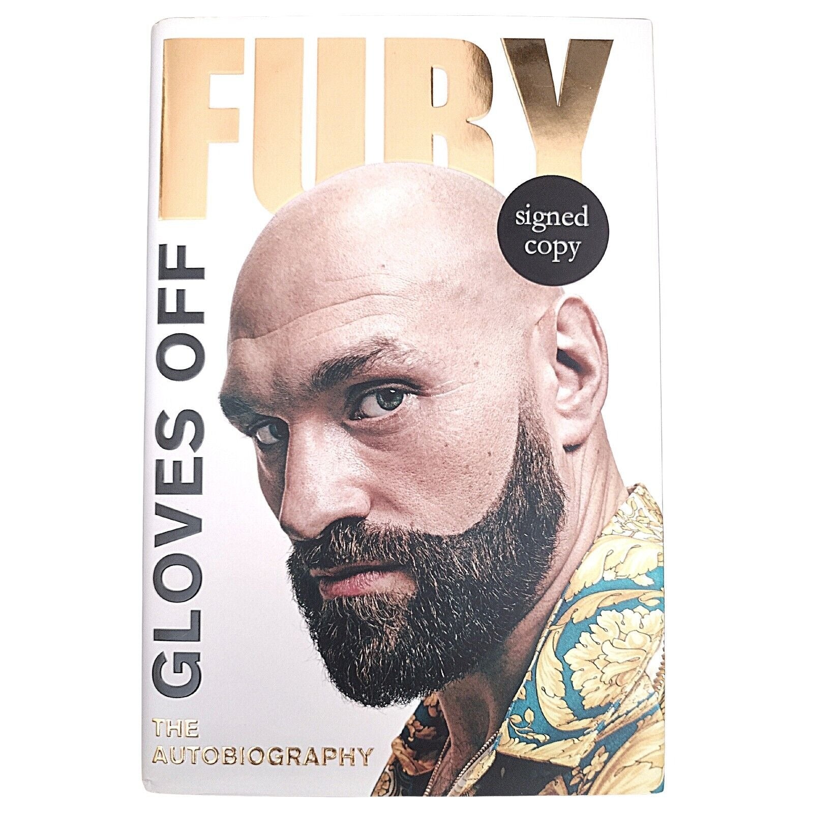 Tyson Fury autographed memorabilia – full view – Beckett COA