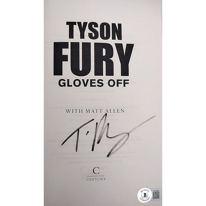 Boxing- Autographed- Tyson Fury Signed Gloves Off Hardcover First Edition Book Beckett Authentic Auto COA Title Page