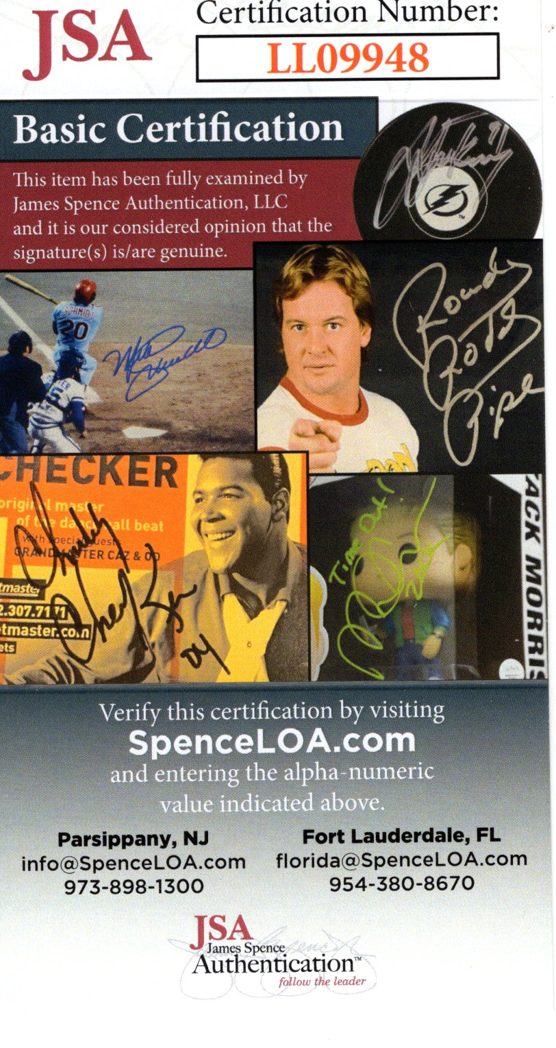 Rapper 50 Cent auto photo – authentication sticker – JSA COA