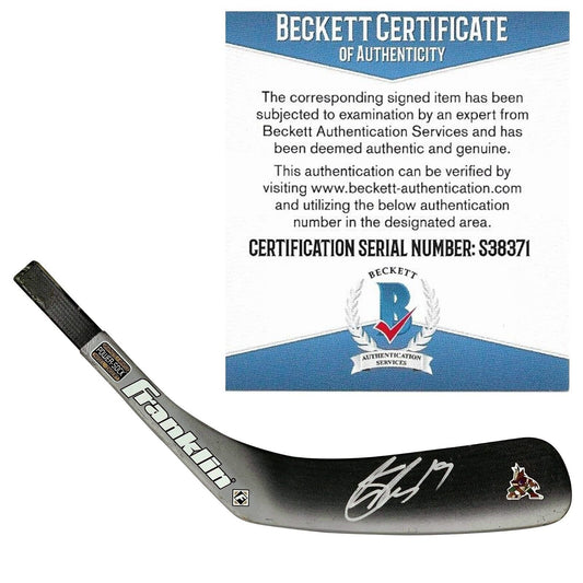 Hockey- Autographed- Shane Doan Phoenix Coyotes Signed Hockey Stick Blade Beckett Authentic Auto COA with Cert