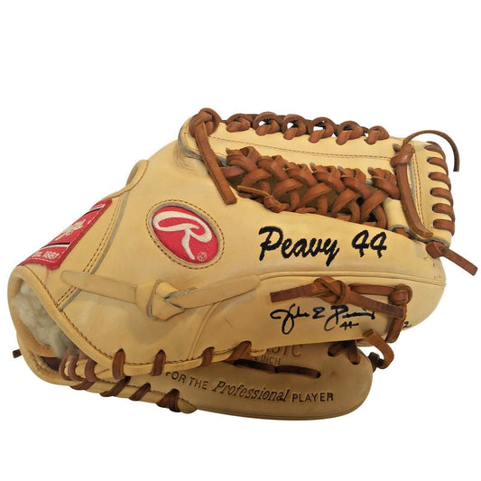 Baseballs- Autographed- Jake Peavy San Diego Padres Signed Game Used Rawlings Baseball Glove Mitt Beckett Authentic Auto COA 101