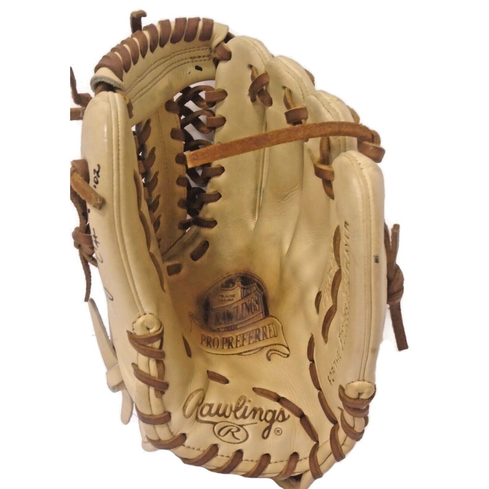 Baseballs- Autographed- Jake Peavy San Diego Padres Signed Game Used Rawlings Baseball Glove Mitt Beckett Authentic Auto COA 112