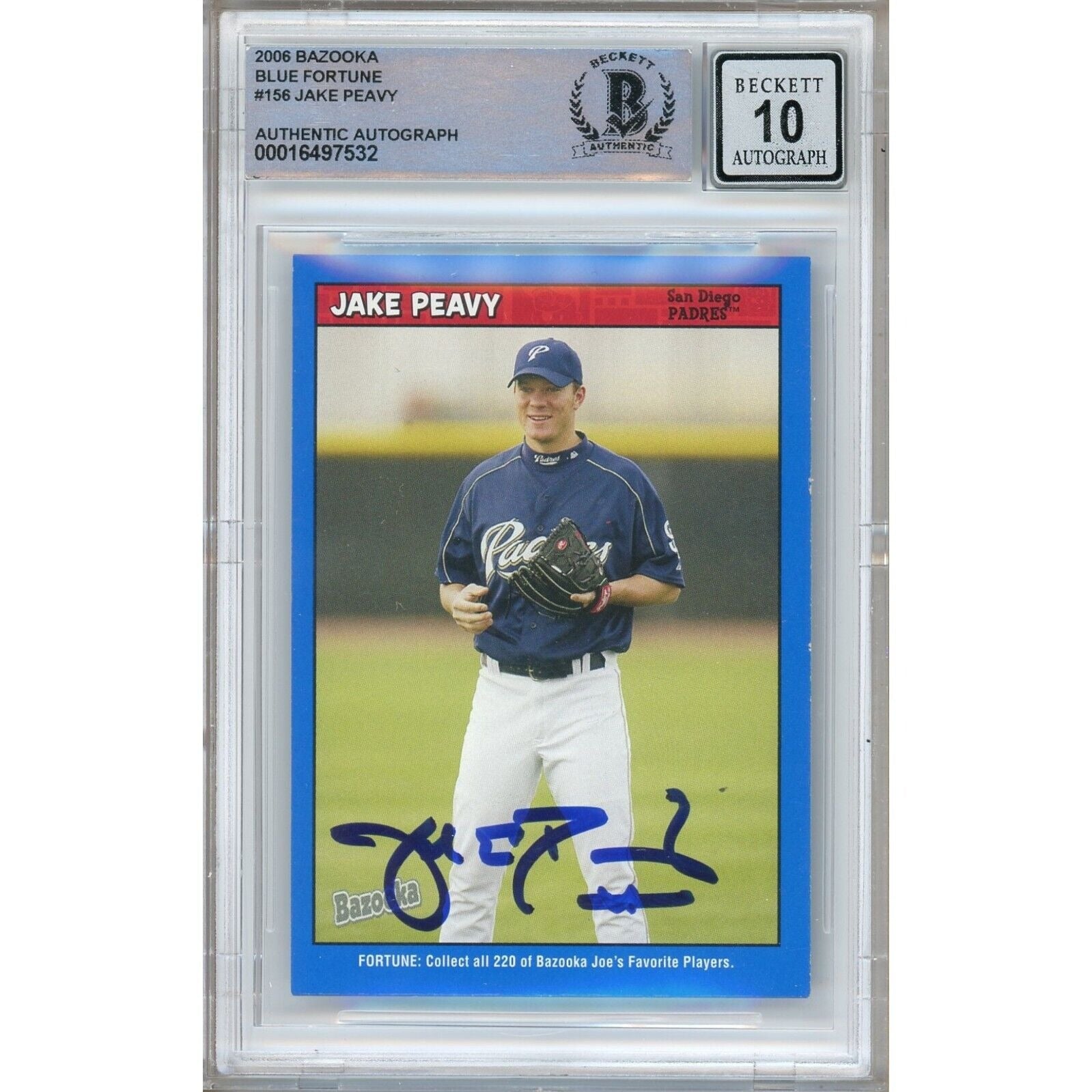 2006 #156 Padres Autographed Trading Card – Beckett BAS