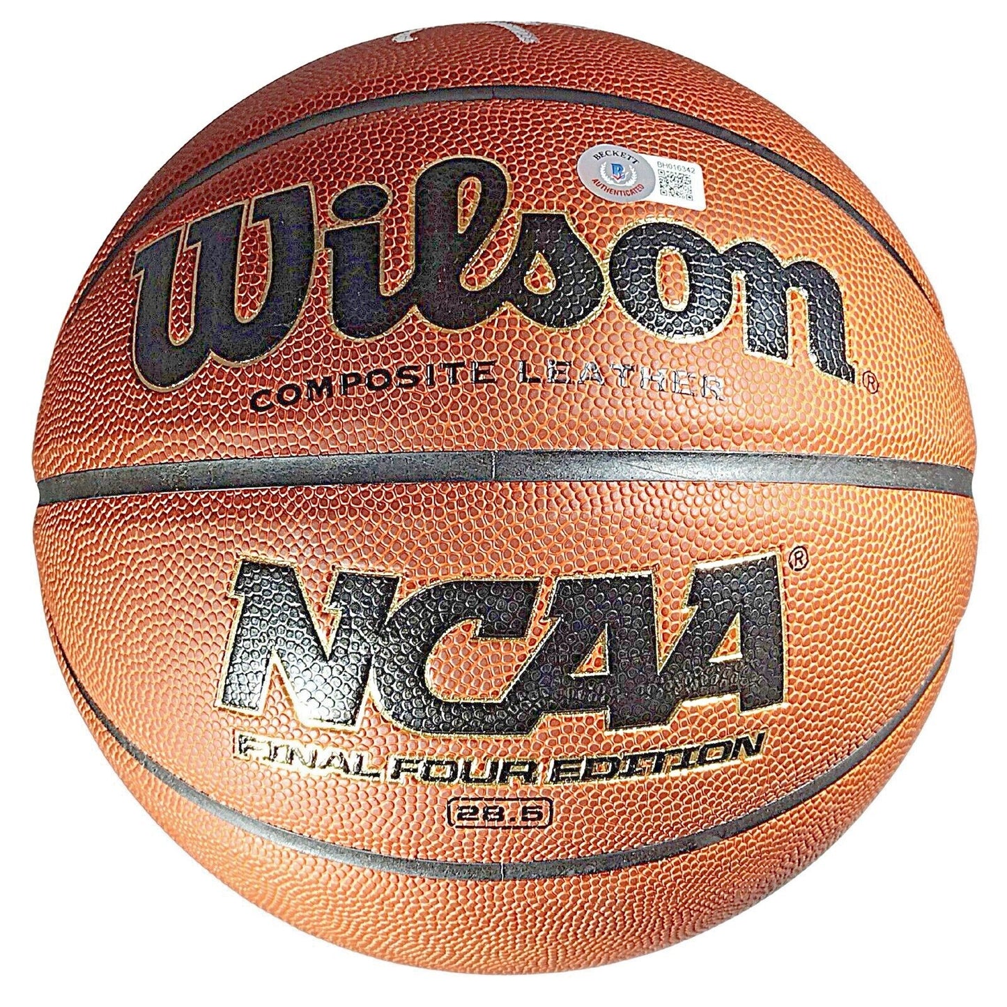 Basketballs- Autographed- Nneka Ogwumike Stanford Cardinal Signed Wilson NCAA Basketball Seattle Storm Beckett Certified Authentic Auto COA Back