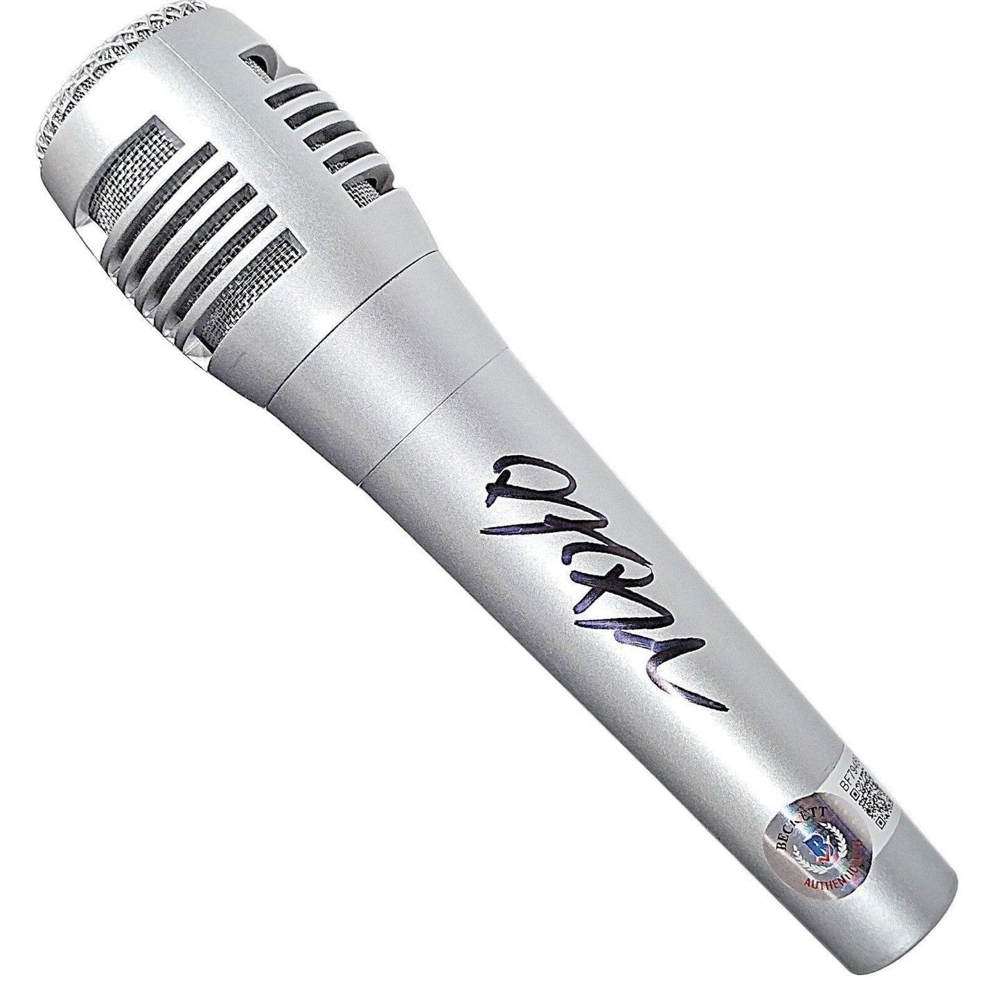 Wrestling- Autographed- Bianca Bel Air WWE Signed Microphone Beckett Authentic Auto COA QR Code