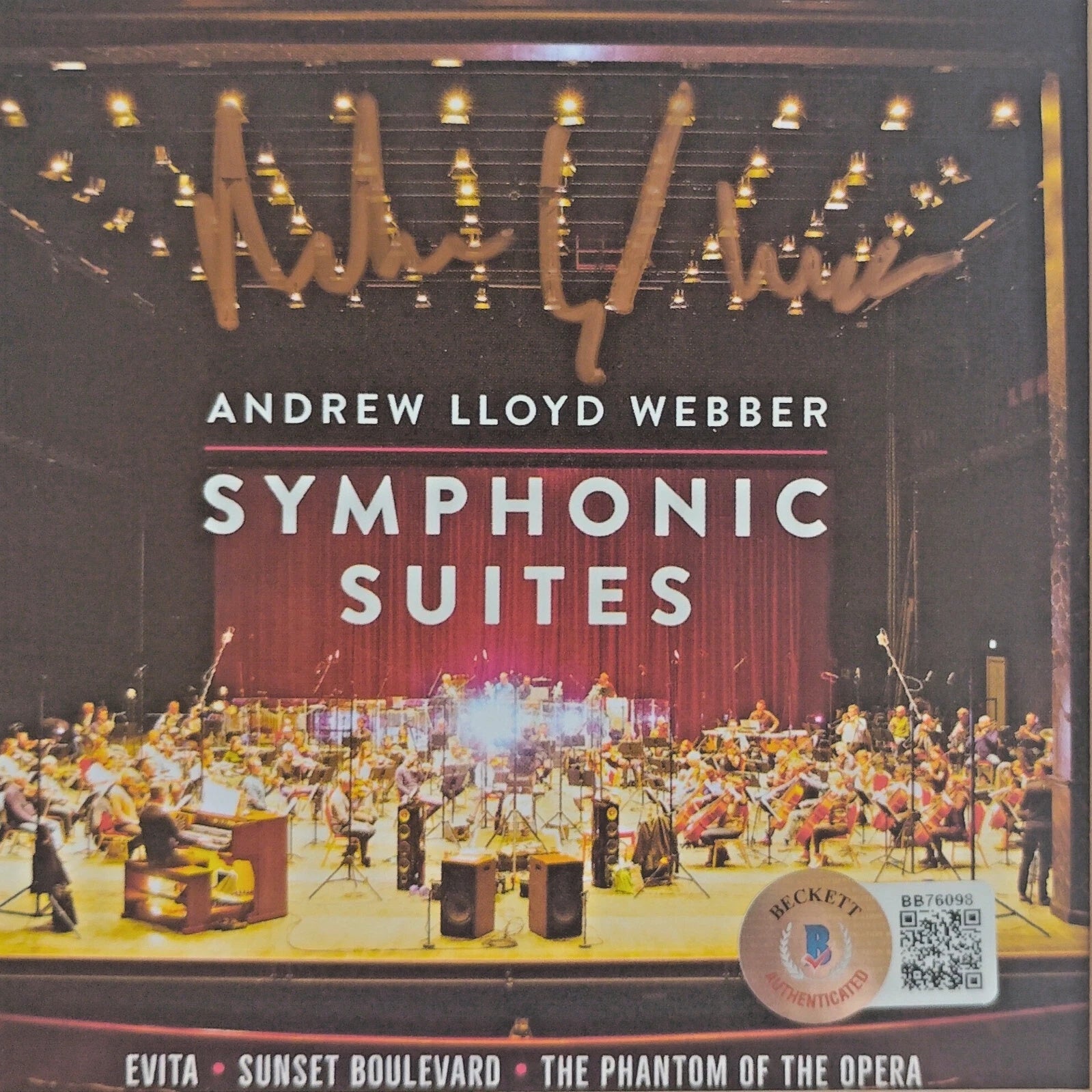 Andrew Lloyd Webber Signed Symphonic Cd Beckett BAS
