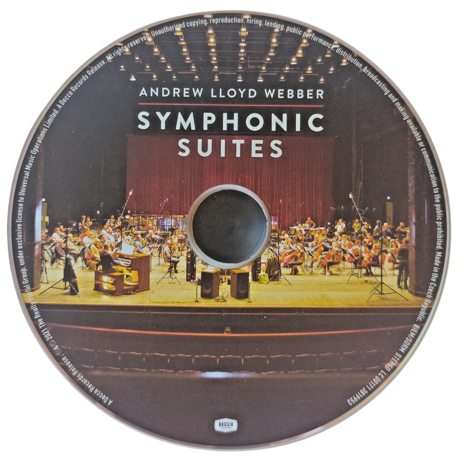 Andrew Lloyd Webber Signed Symphonic Auto Cd Beckett BAS