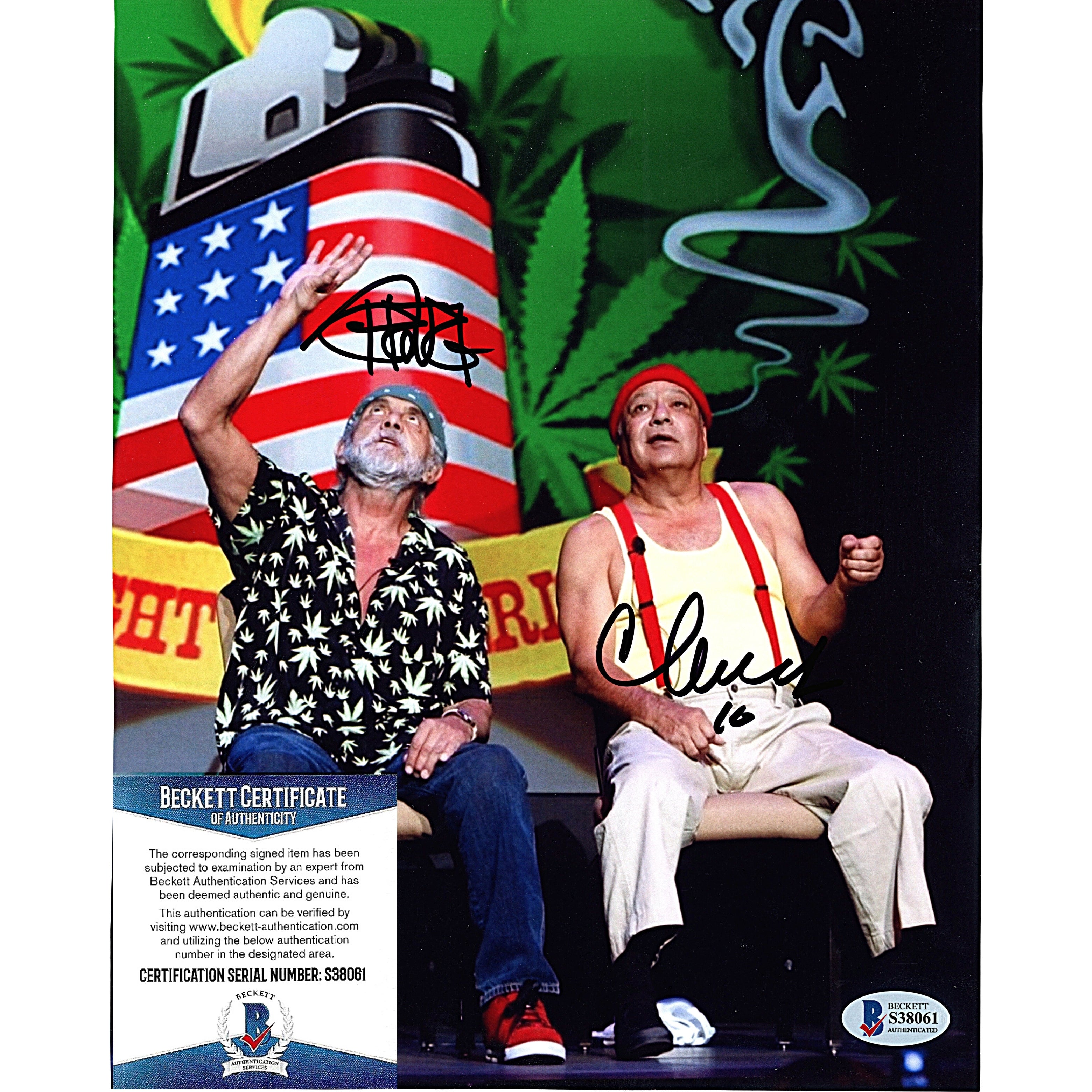 Cheech Marin And Tommy Chong Autographed Photo – Beckett BAS