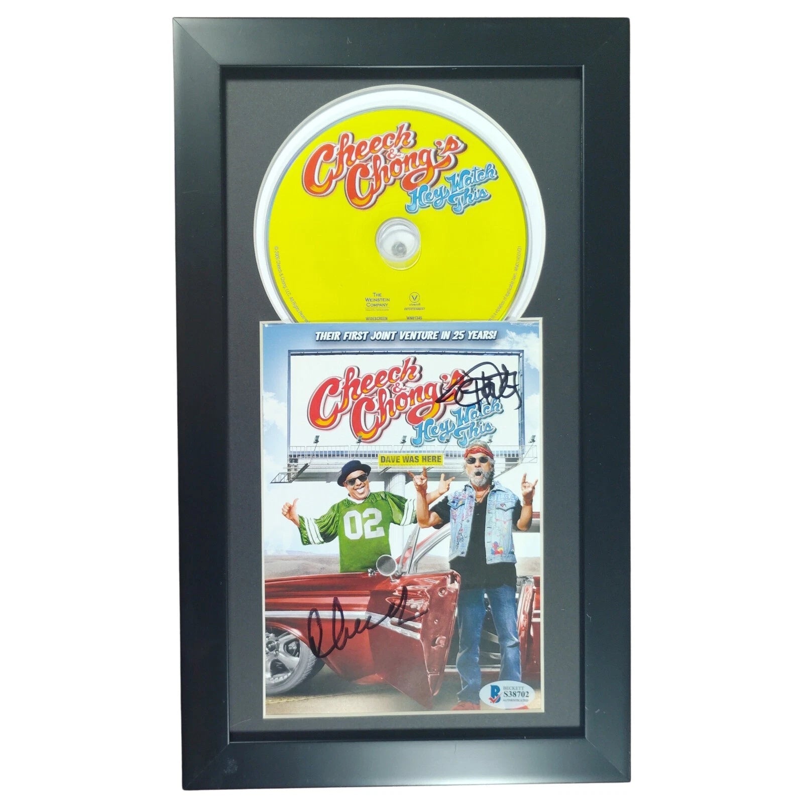 Cheech and Chong autographed photo – full view – Beckett COA