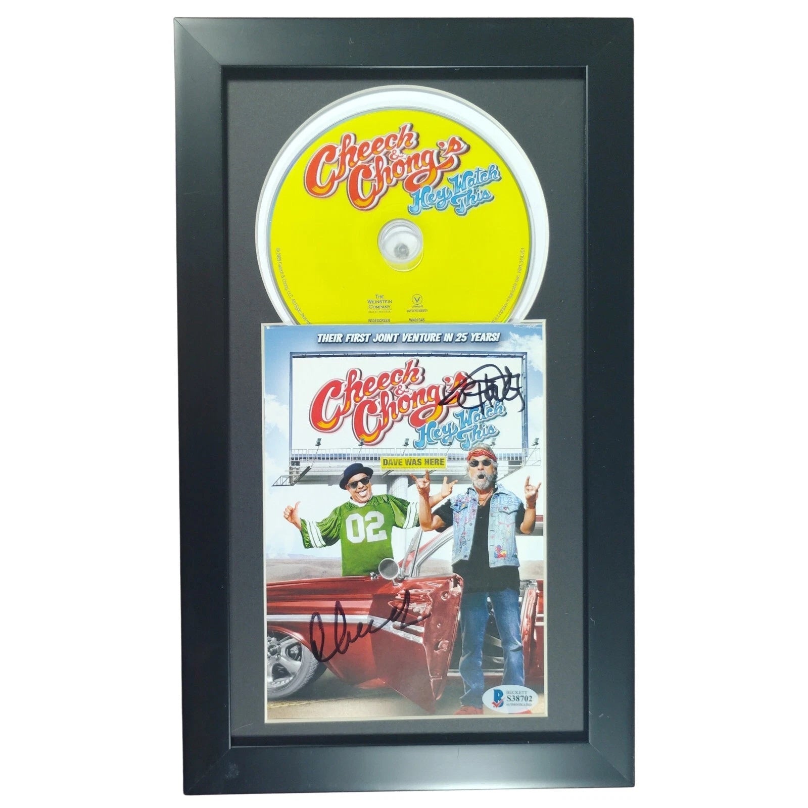 Cheech Chong Autographed Hey Watch This Photo Beckett BAS