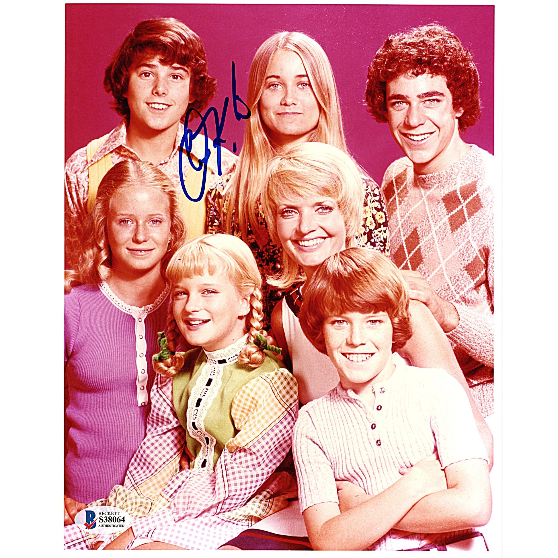 Hollywood- Autographed- Christopher Knight Signed The Brady Bunch Cast 8x10 Photo Beckett Authentication Services BAS S38064 - 103