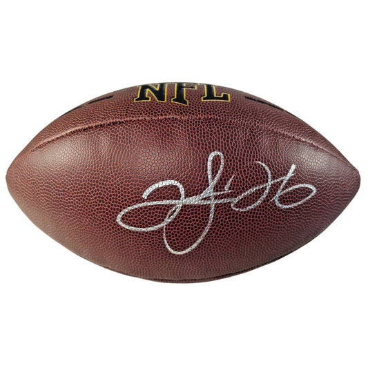Footballs- Autographed- Clinton Portis Signed NFL Wilson Composite Super Grip Football- Denver Broncos- Washington Football Team- Miami Hurricanes- Exact Proof Photo- Beckett BAS Authentication 101