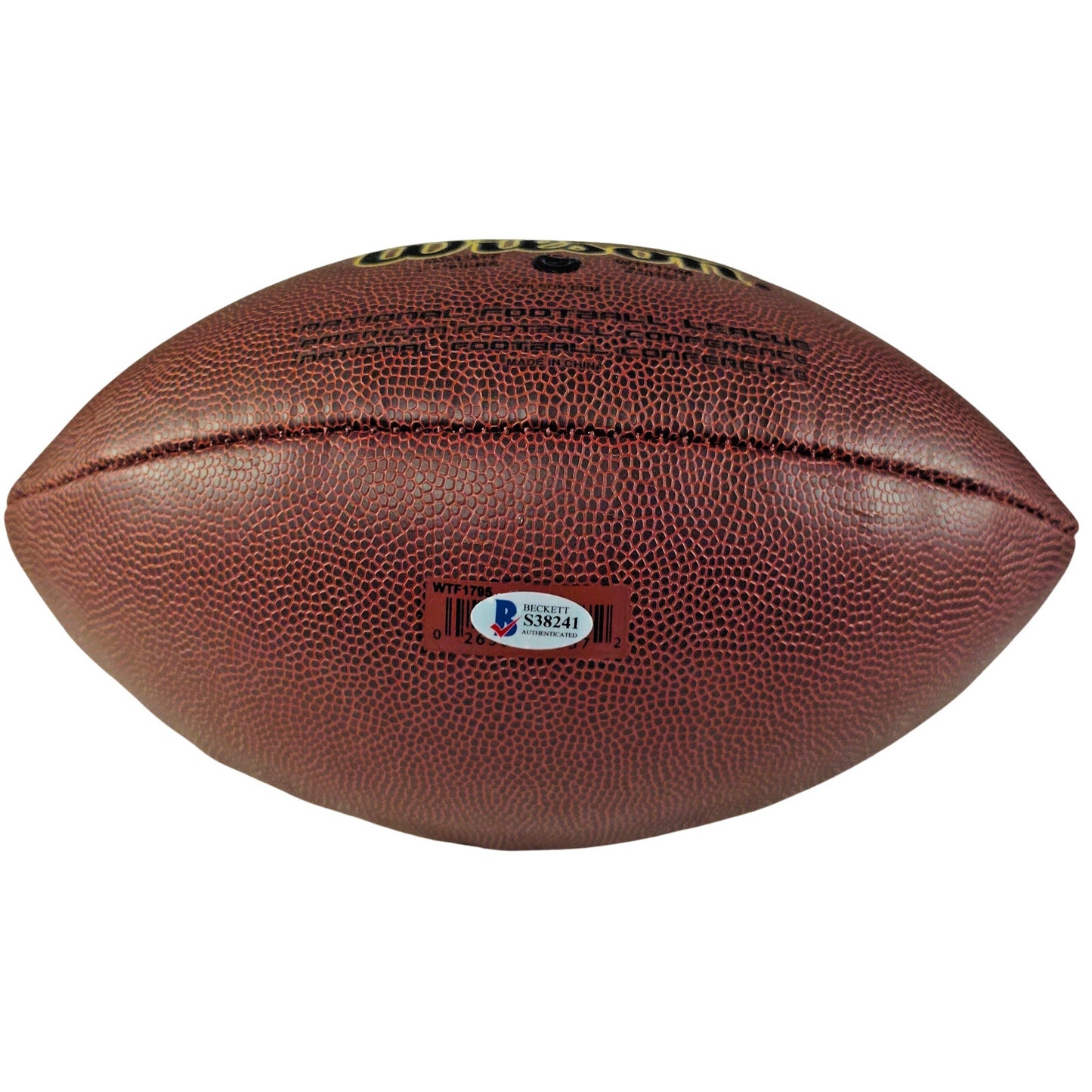 Demarcus Robinson signed football – signature close-up – Beckett COA