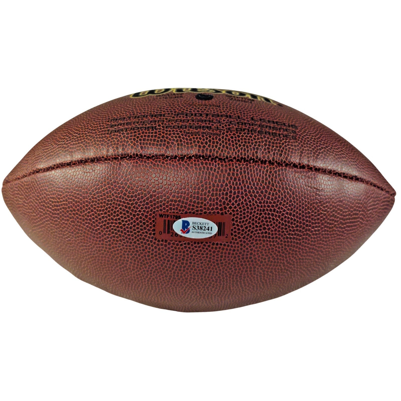 Demarcus Robinson signed football – signature close-up – Beckett COA