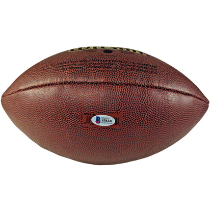 Demarcus Robinson signed football – signature close-up – Beckett COA