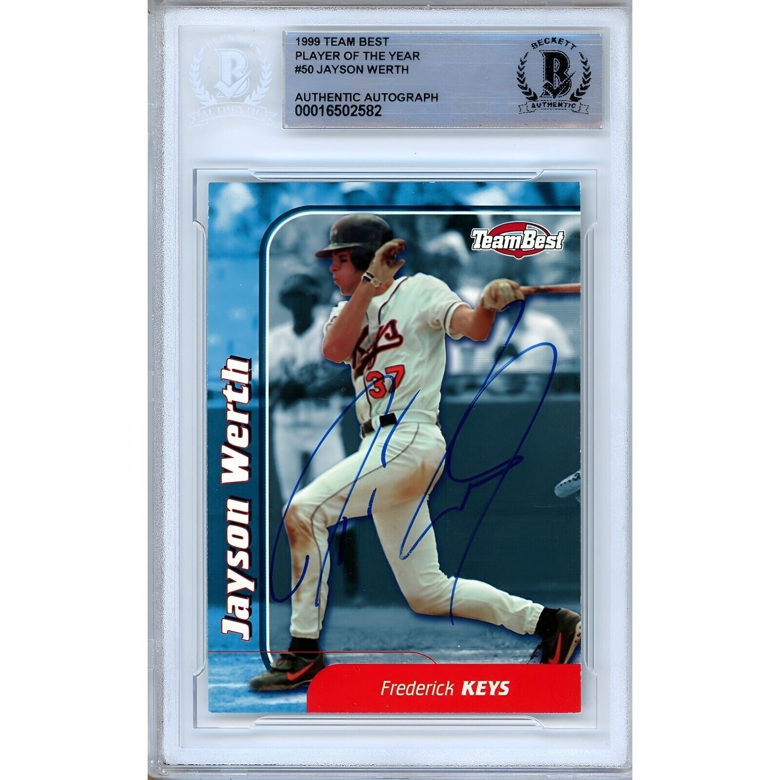 1999 Team Best POY autograph trading card – Beckett BAS