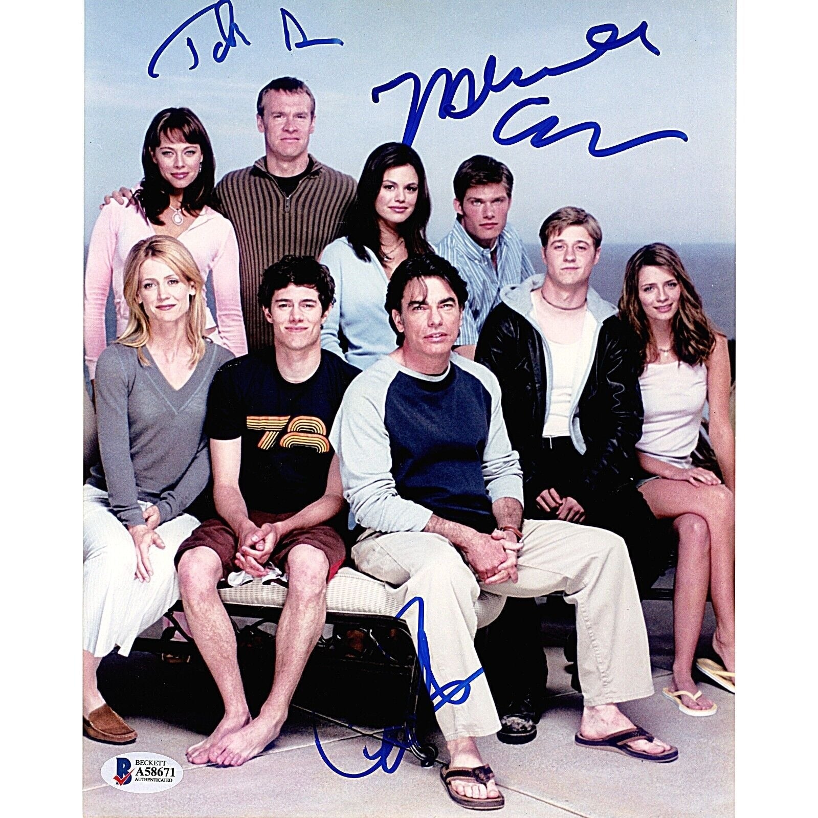 The Cast Photo Melinda Clarke Autographed Beckett BAS