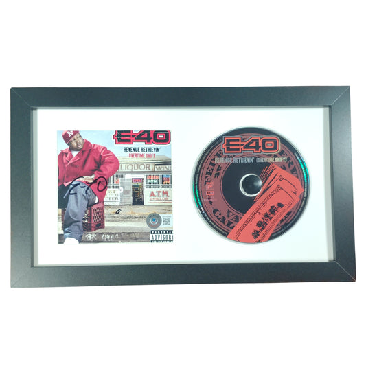 E-40 autographed microphone – full view – Beckett COA