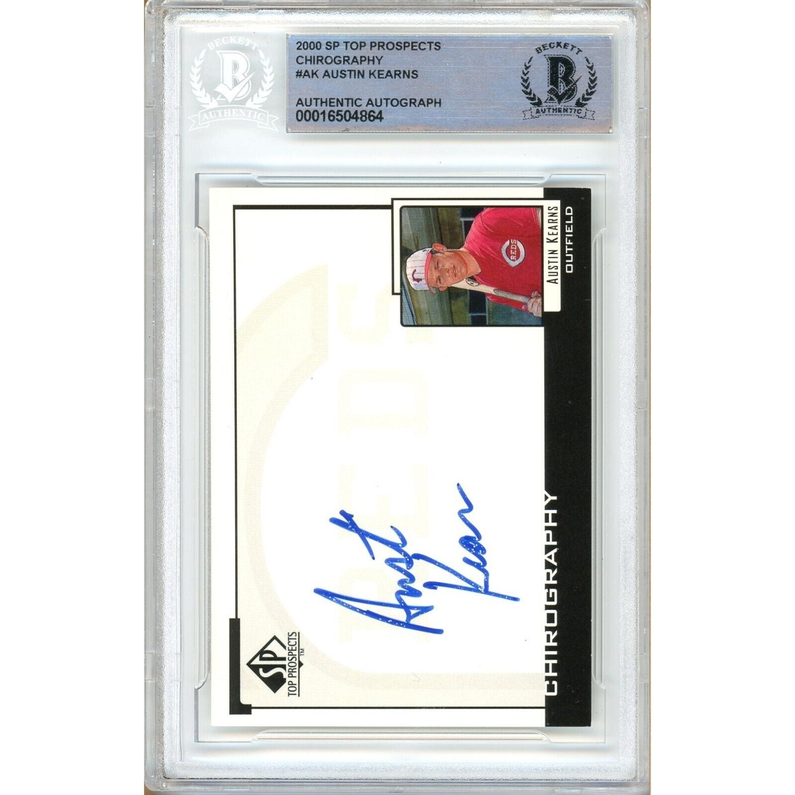 2000 Austin Kearns Cincinnati Reds Signed Trading Card – Beckett BAS
