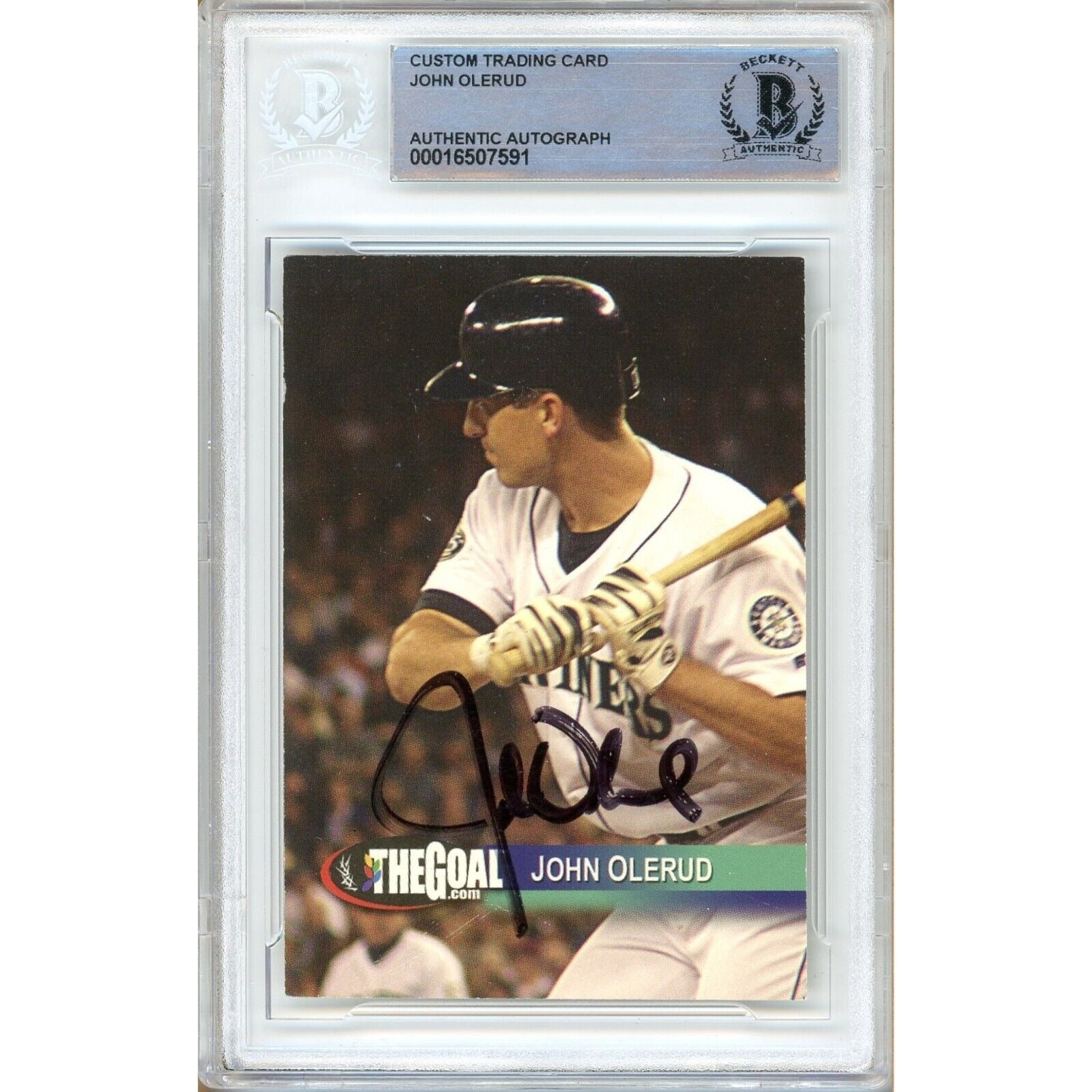 John Olerud Seattle Mariners autographed trading card – full view – Beckett COA