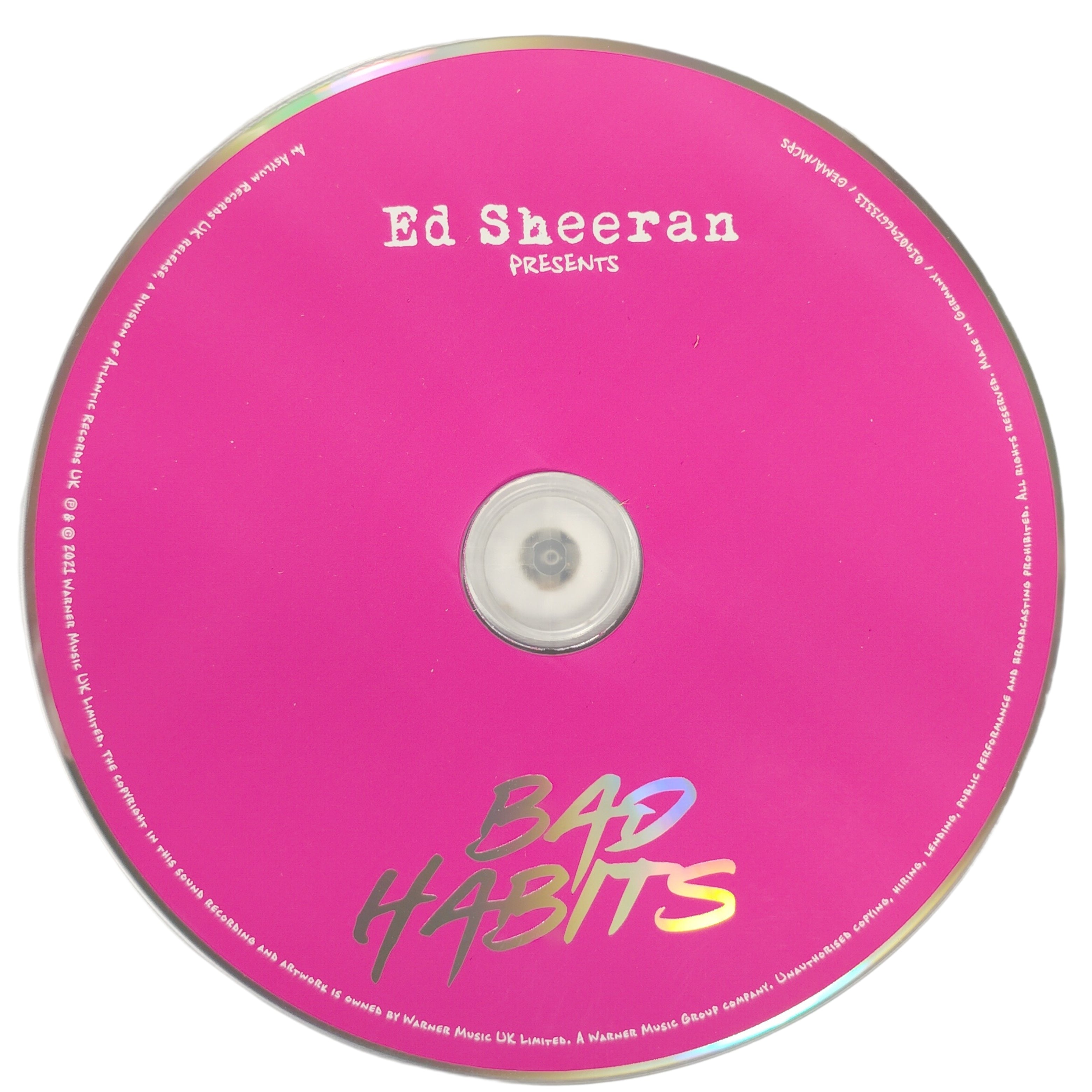 Ed Sheeran Signed Bad Habits Auto Photo Beckett BAS