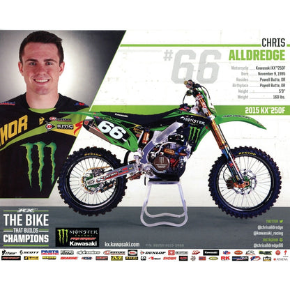 Chris Alldredge Motocross Signed 8x10 Photo Supercross MotoX Beckett Authentic Auto