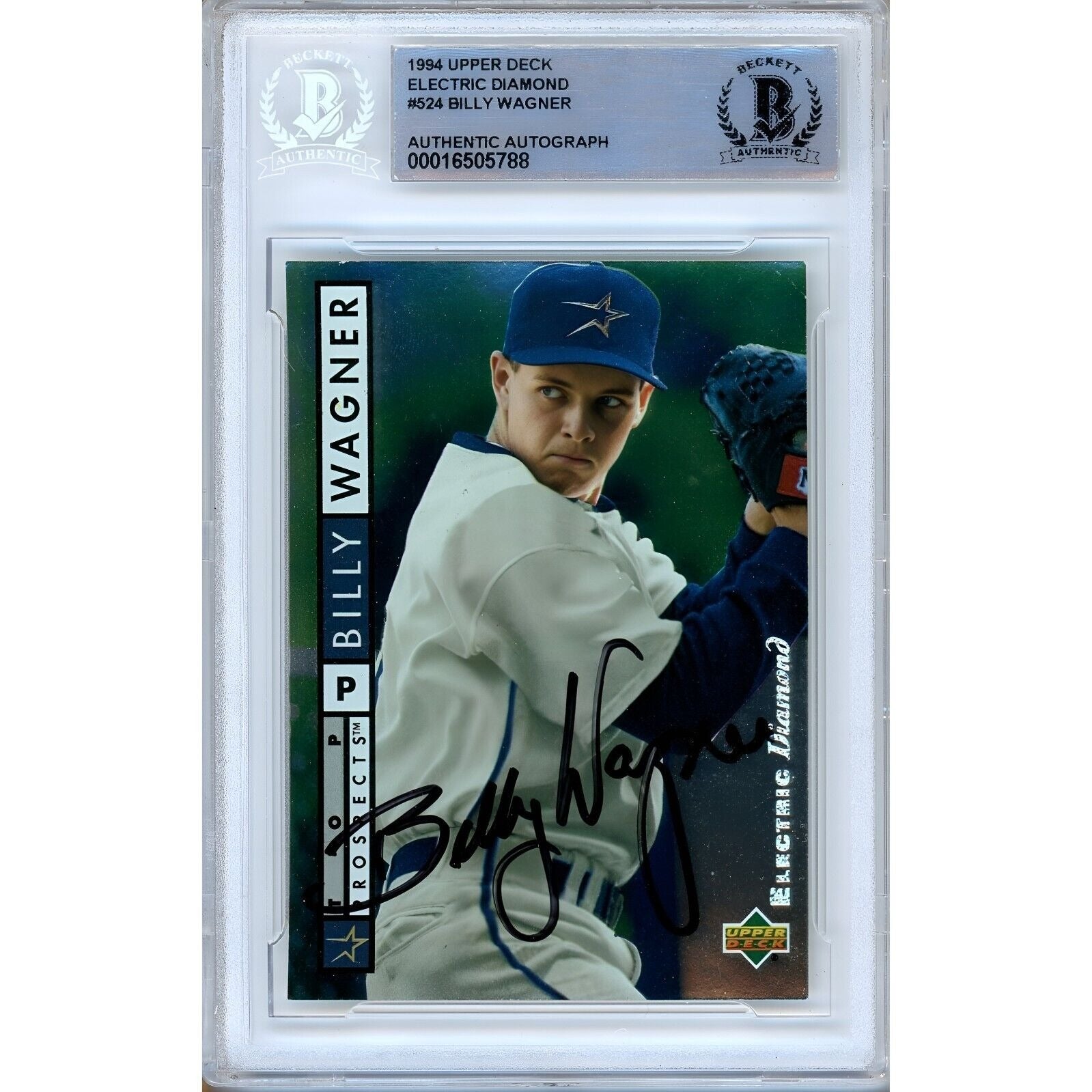 1994 Upper Deck Billy Wagner Houston Astros Autographed Trading Card – Beckett BAS
