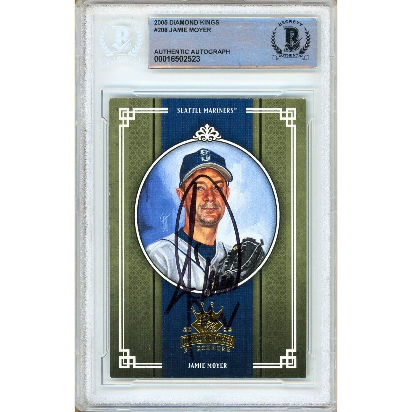 2005 Donruss #00016502523 Jamie Moyer Seattle Mariners Autographed Trading Card – Beckett BAS