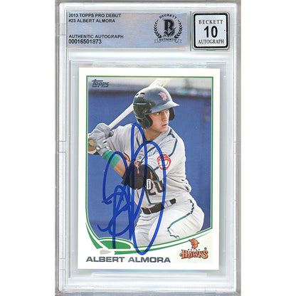 Albert Almora Signed 2013 Topps Pro Debut Rookie Card #23 BGS Auto 10 Graded Slab