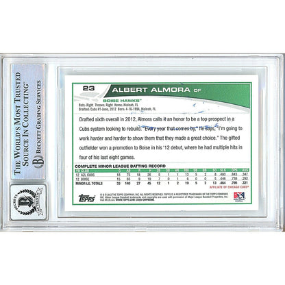 Albert Almora Signed 2013 Topps Pro Debut Rookie Card #23 BGS Auto 10 Graded Slab