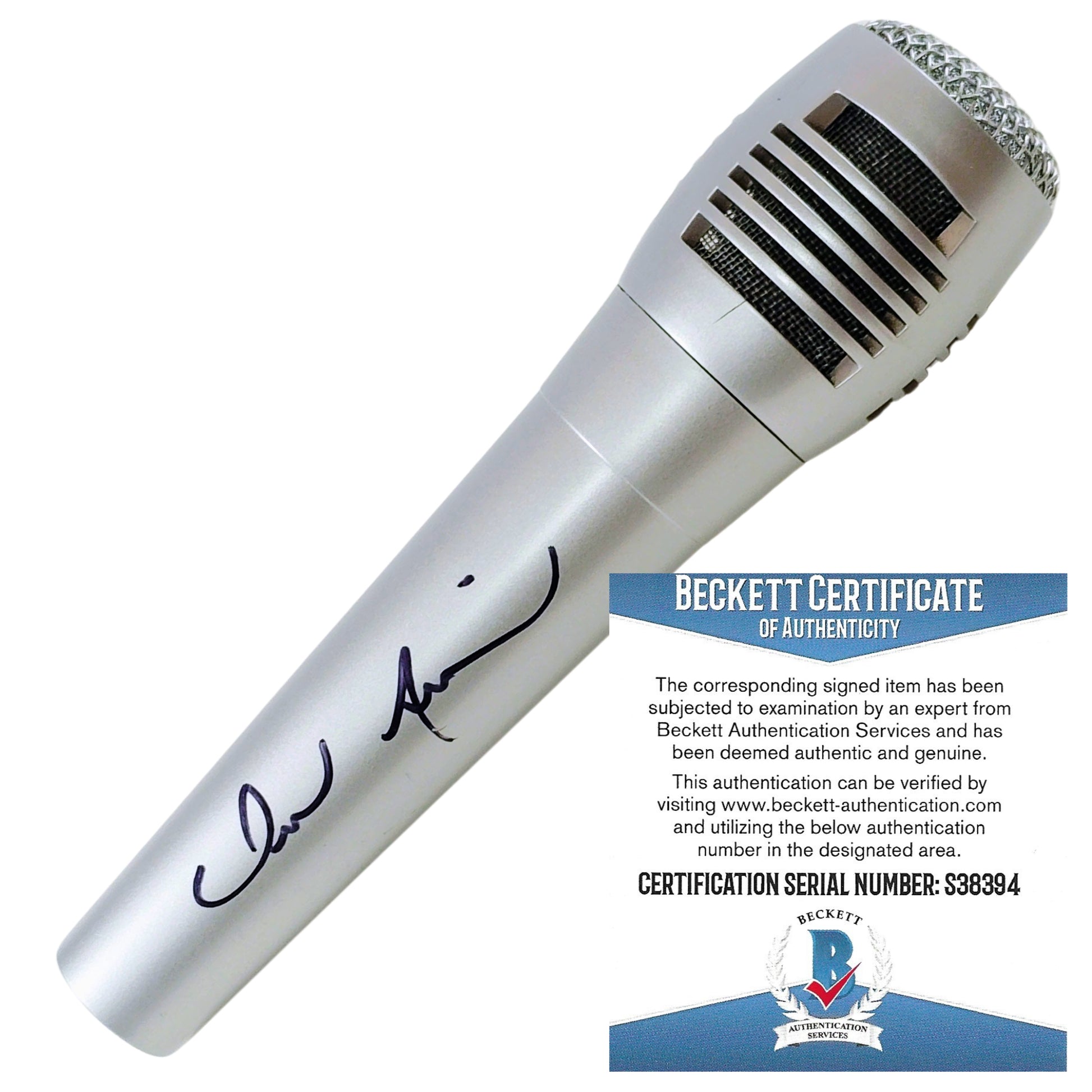 Microphones-Autographed - Jerrod Niemann Signed Pyle Full Size Microphone, Proof Photo - Beckett BAS 201