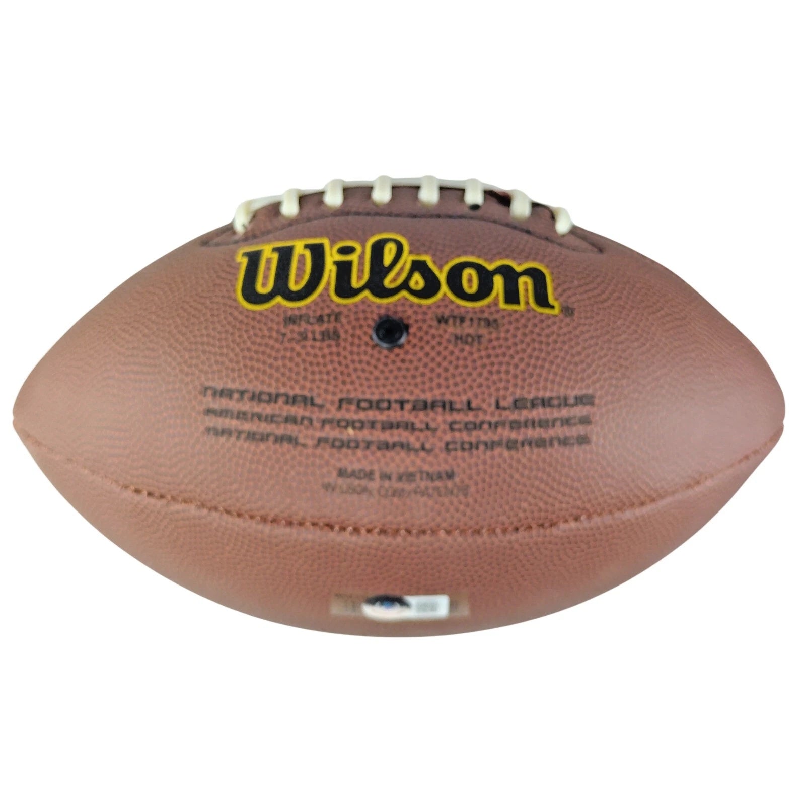 Jerry Jeudy Cleveland Browns football autograph – angled display – Beckett COA