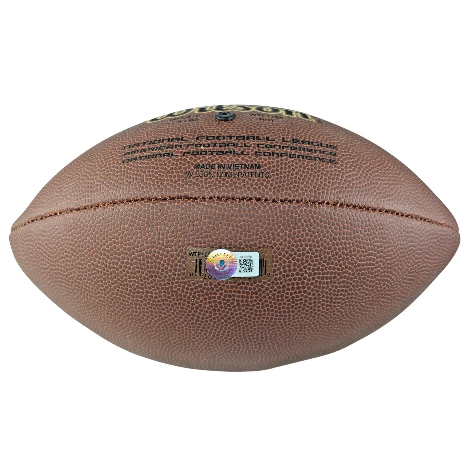 Jerry Jeudy Cleveland Browns autographed football – full view – Beckett COA