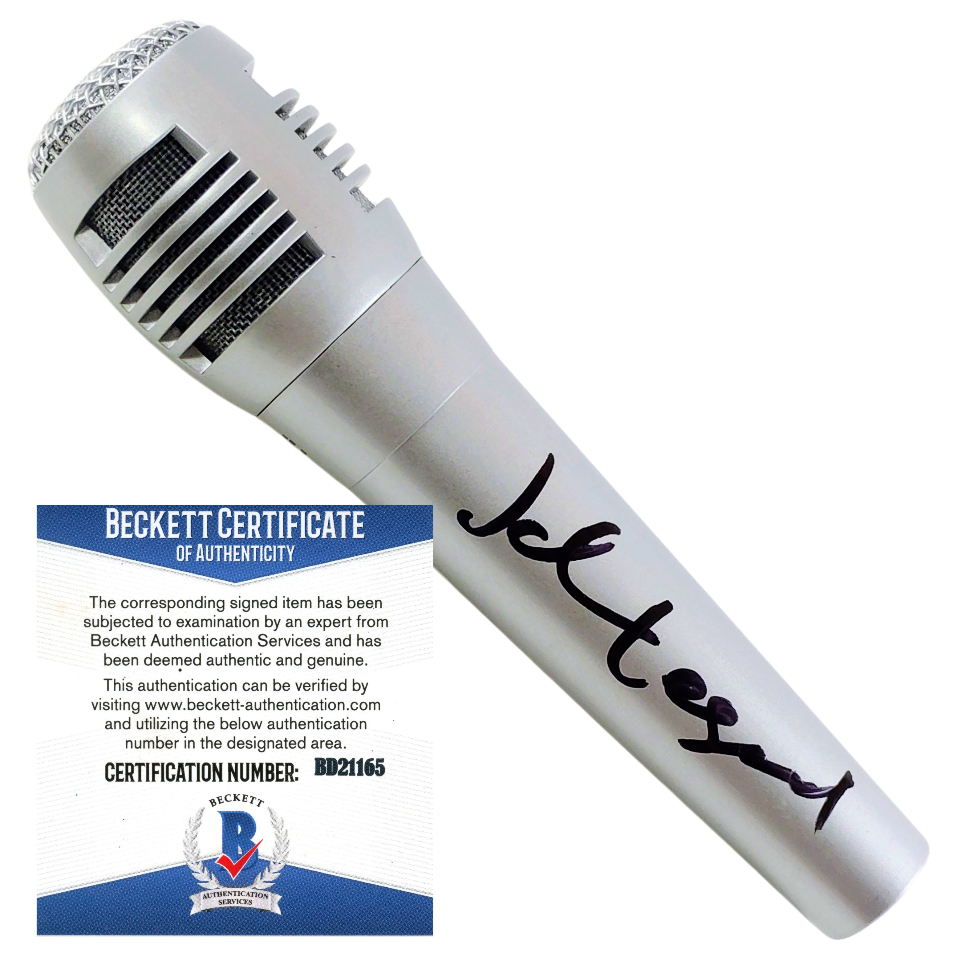 John Legend Autographed Microphone Photo Beckett BAS