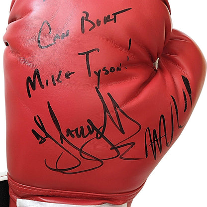 Boxing- Autographed- Mike Tyson and DJ Jazzy Jeff Duo Signed Everlast Boxing Glove with Rap Lyrics Inscription Beckett and JSA Authenticated