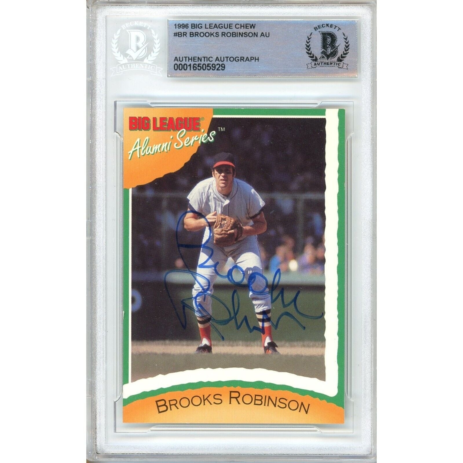 1996 Brooks Robinson Baltimore Orioles Autographed Trading Card – Beckett BAS