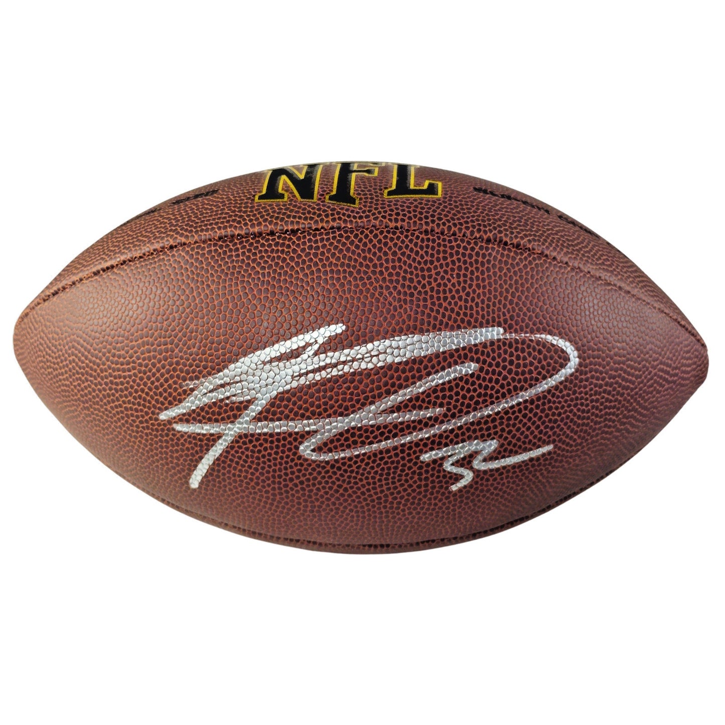 Footballs- Autographed- Kenyan Drake Signed NFL Wilson Super Grip Football Proof Photo- Arizona Cardinals- Miami Dolphins- Alabama Crimson Tide- Beckett BAS 103