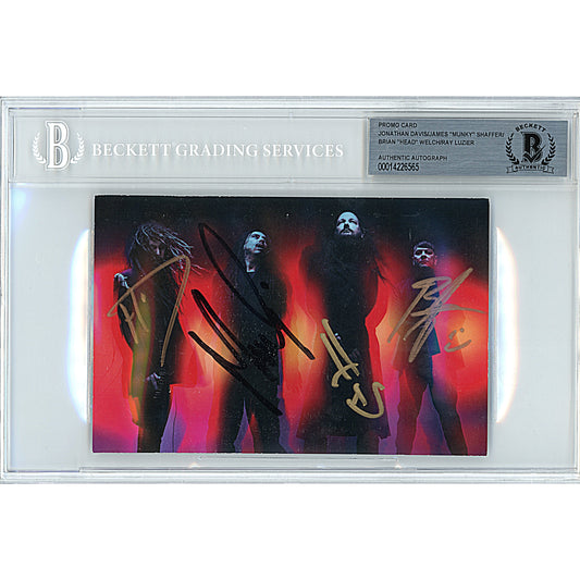 Music- Autographed- Korn Signed Requiem CD Art Card Beckett Certified Authentic Auto Slab Front