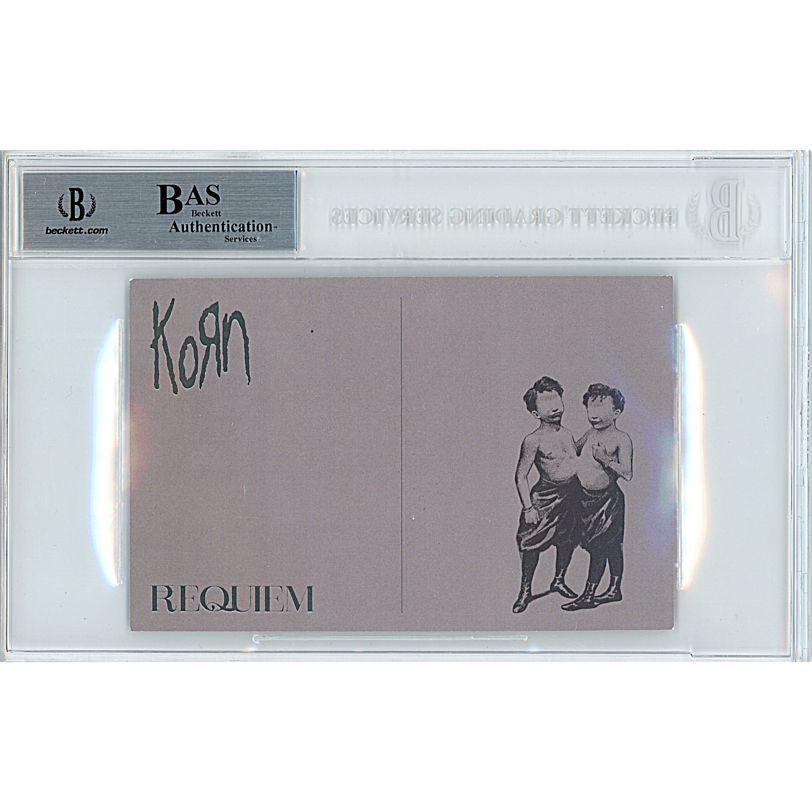 Korn Band signed photo – signature close-up – Beckett COA